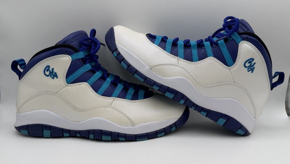 Air Jordan 10 Retro Charlotte Hornets Size 10.5 Pre-Owned 310805-107